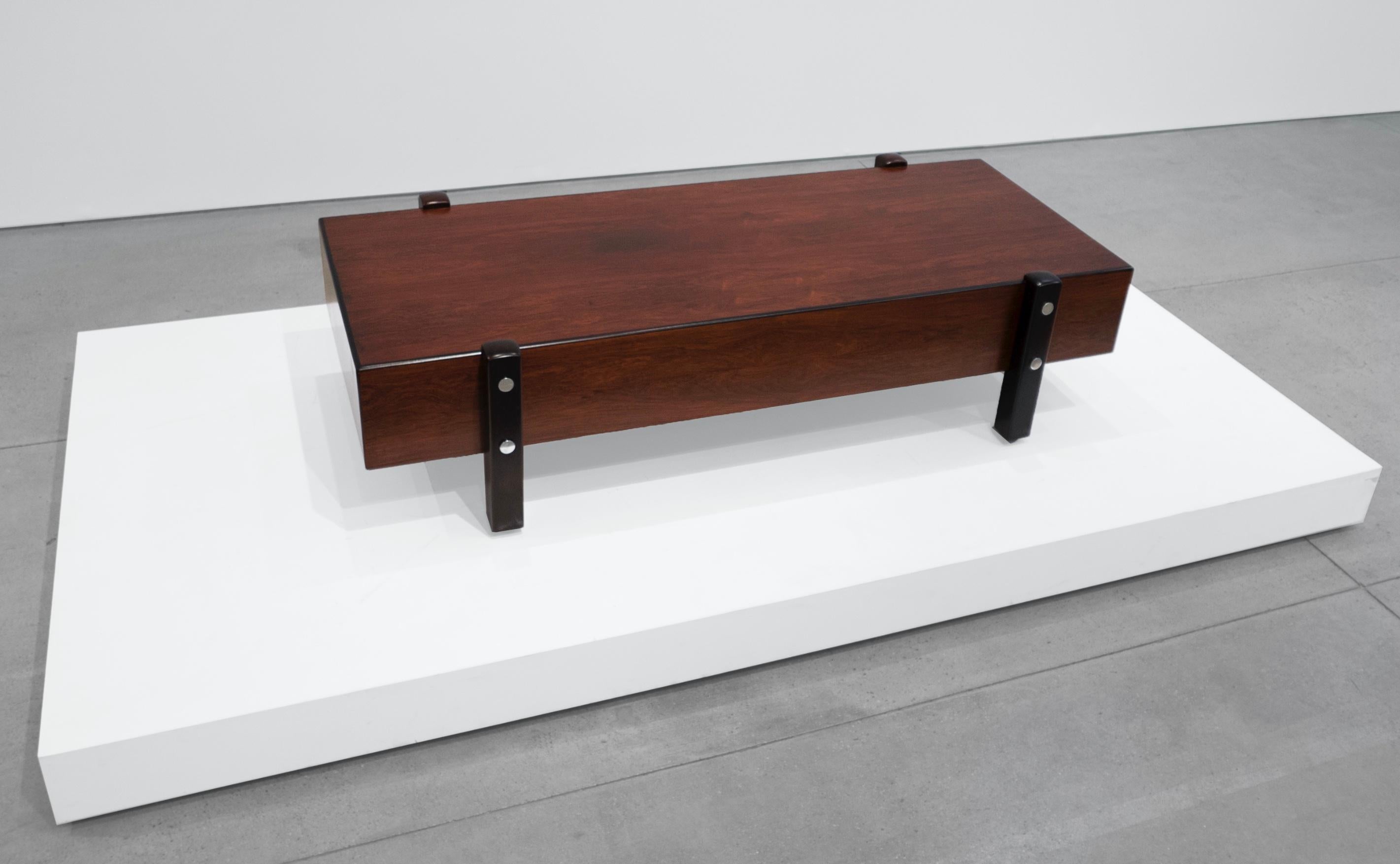 Mid-20th Century Sergio Rodrigues Rosewood Eleh Bench