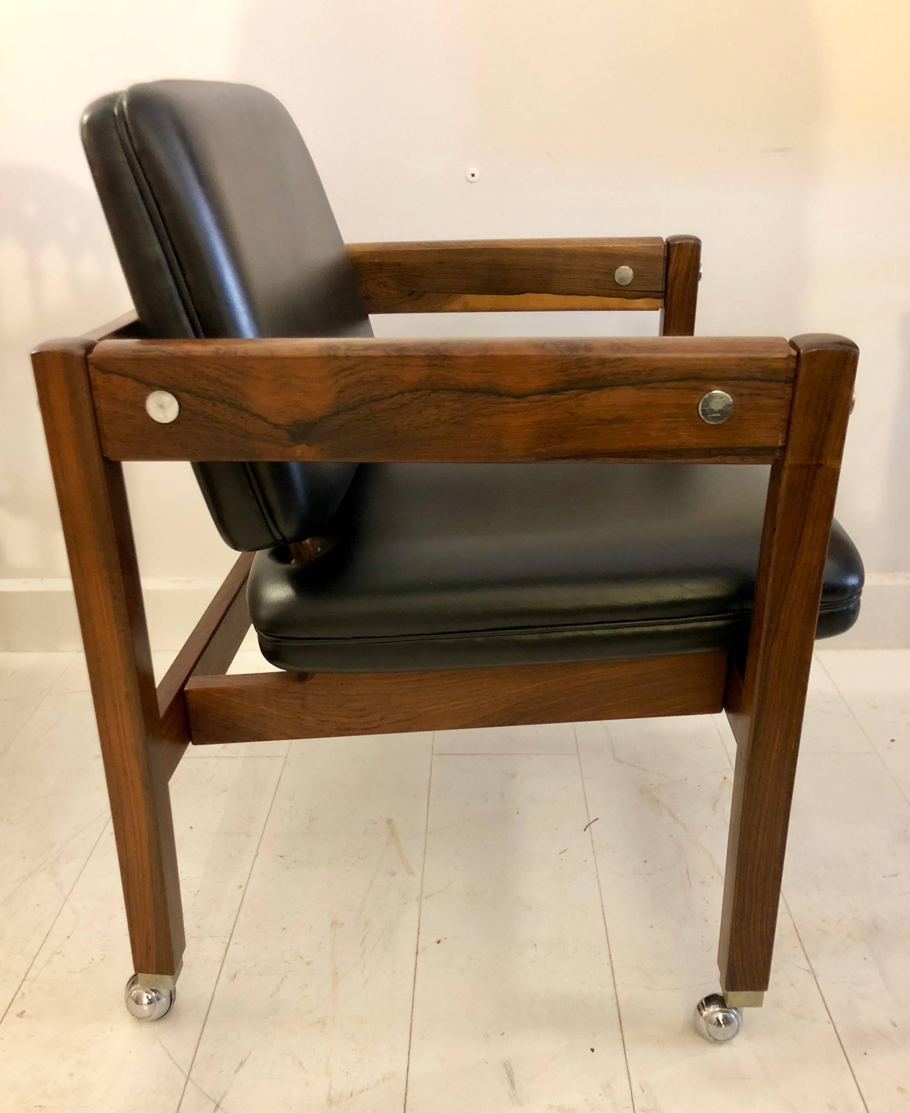 Brazilian Sergio Rodrigues Rosewood Kiko Chair