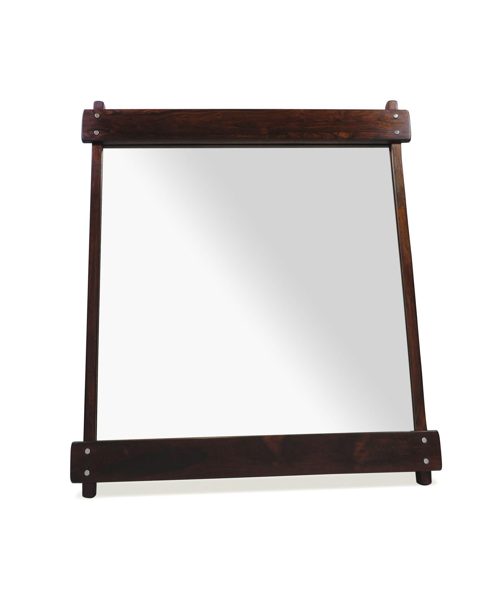 20th Century Sergio Rodrigues Rosewood Mirror For Sale