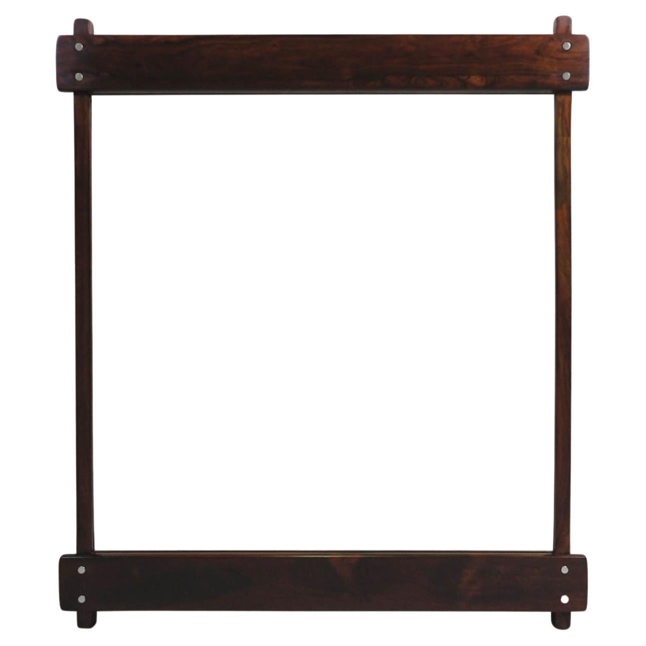 Sergio Rodrigues Rosewood Mirror For Sale