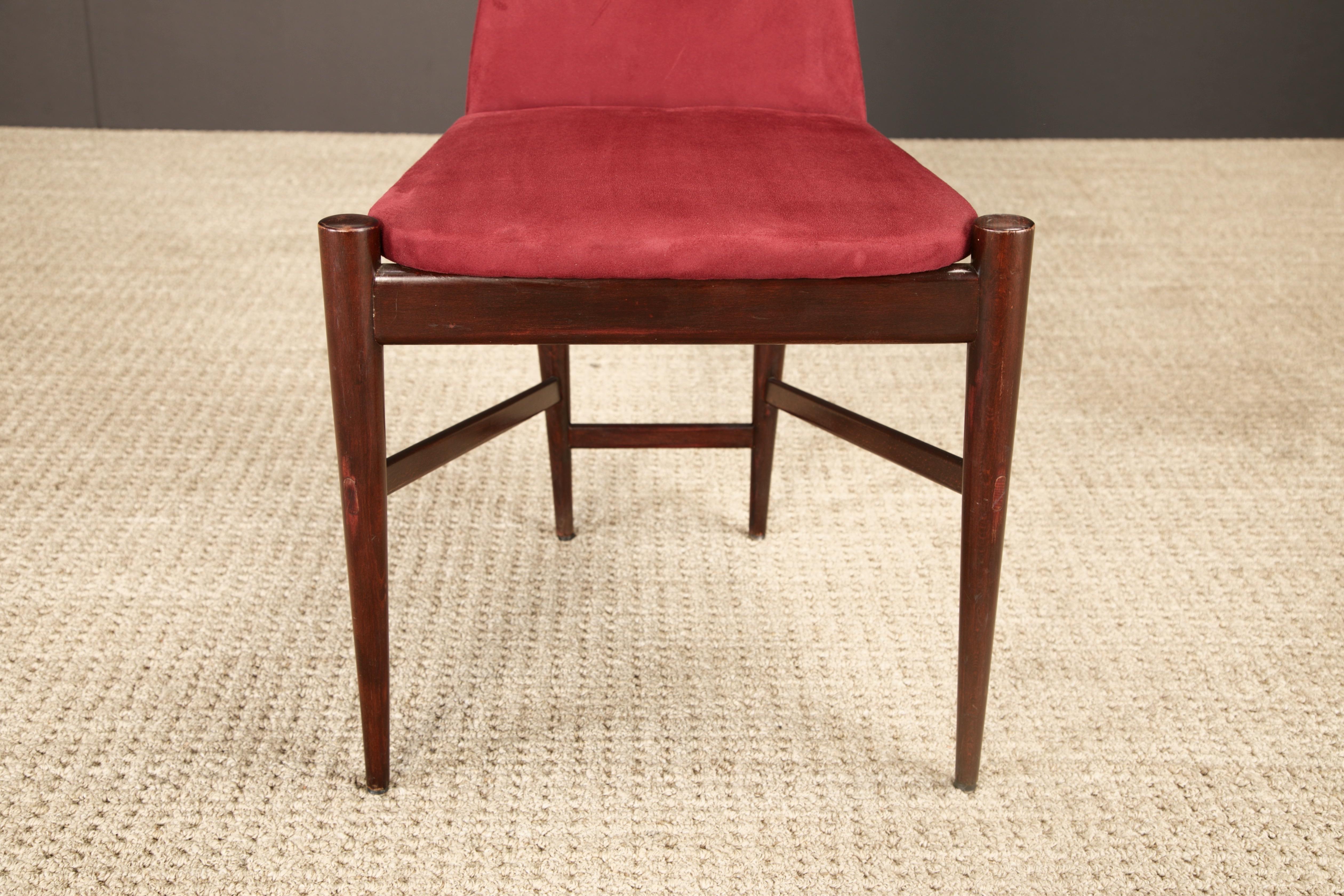 Sergio Rodrigues Set of 6 Brazilian Modern Dining Chairs in Rosewood, 1950s For Sale 5