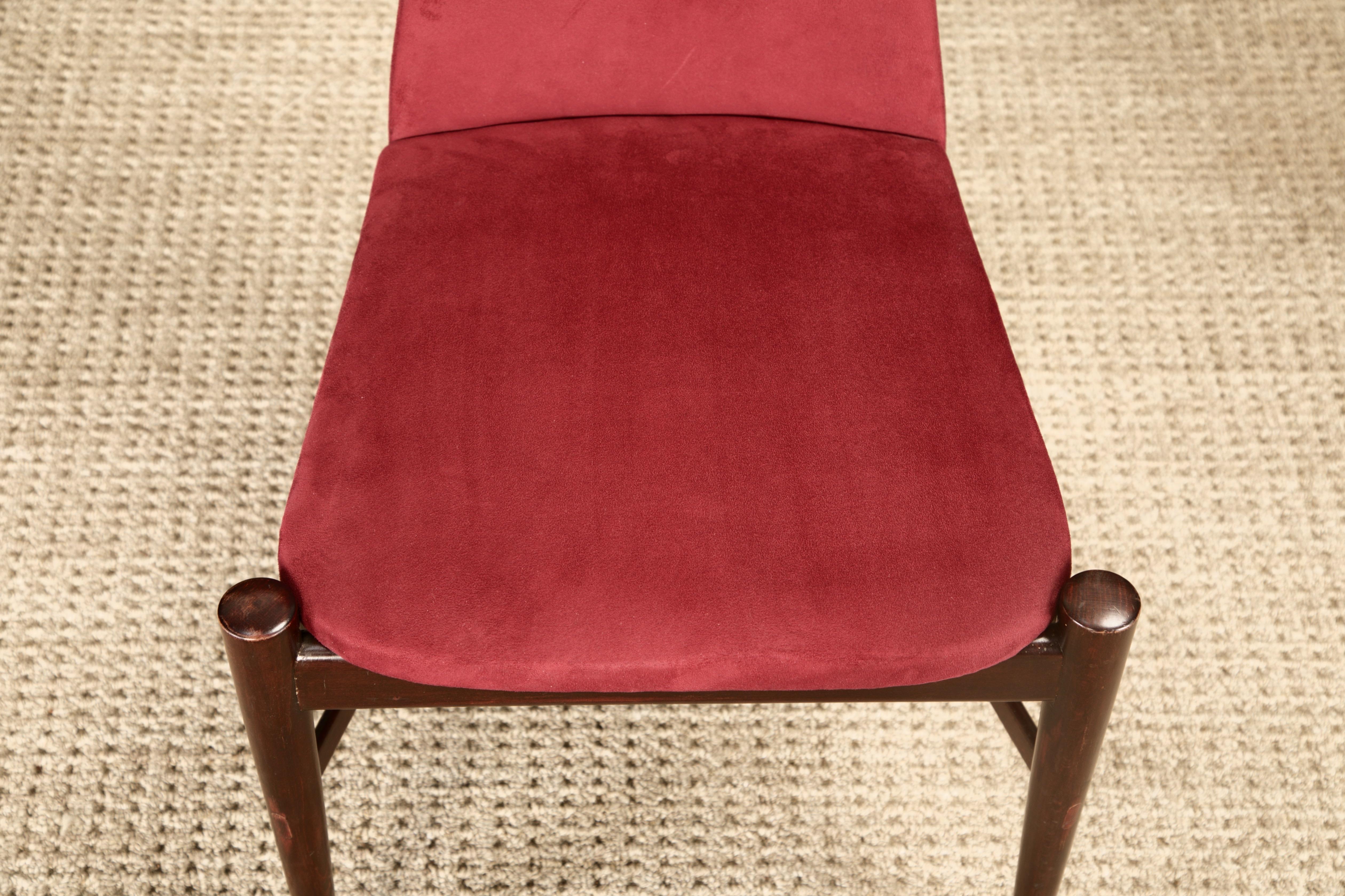 Sergio Rodrigues Set of 6 Brazilian Modern Dining Chairs in Rosewood, 1950s For Sale 6