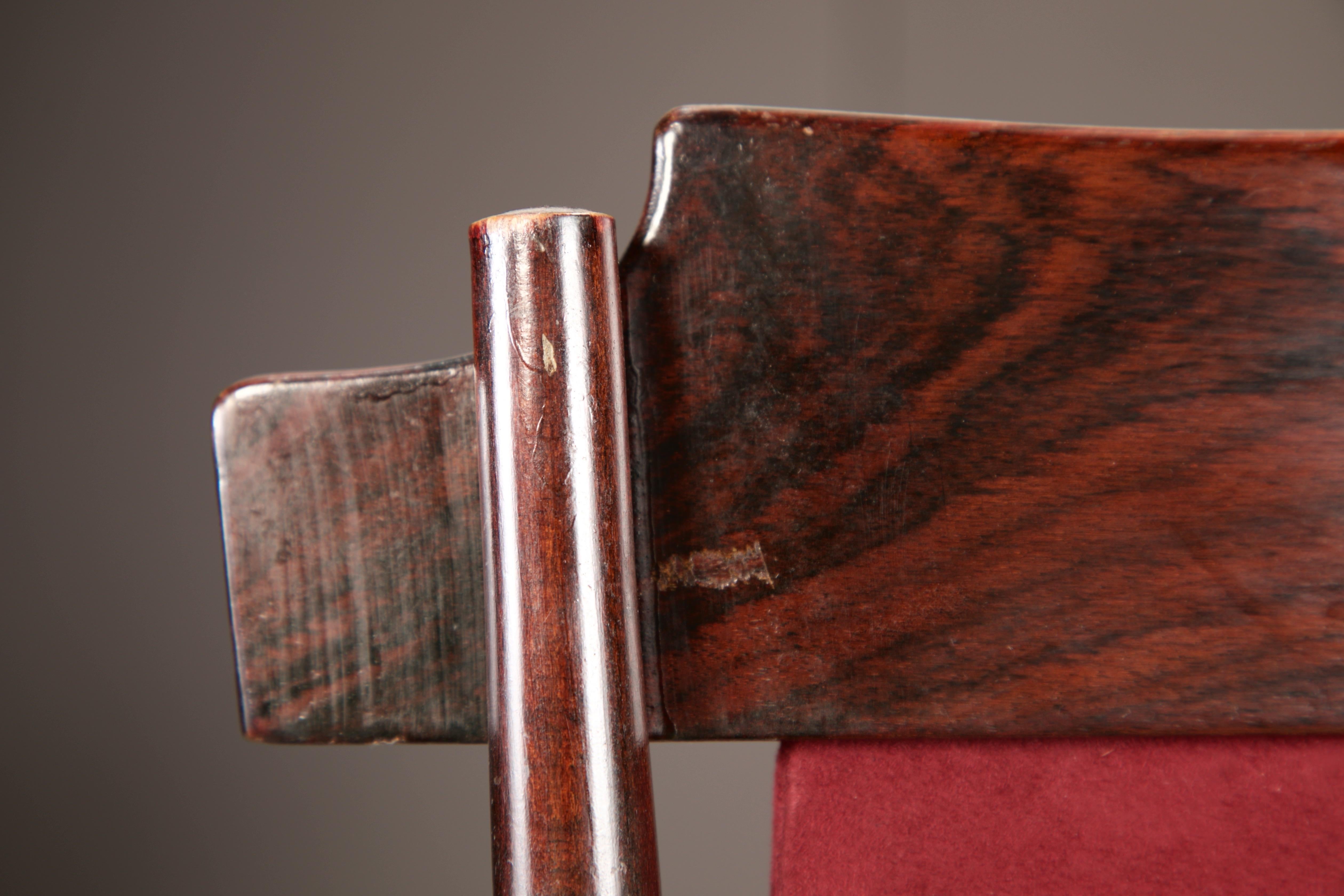 Sergio Rodrigues Set of 6 Brazilian Modern Dining Chairs in Rosewood, 1950s For Sale 14