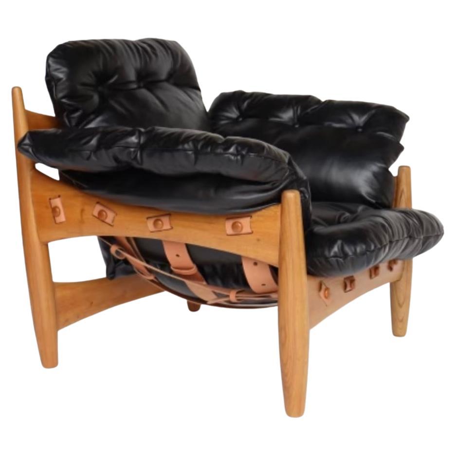 Sergio Rodrigues Sheriff Chair in new leather