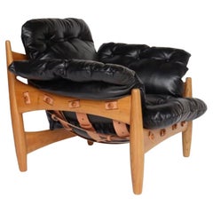 Chaise Sheriff de Sergio Rodrigues en cuir neuf