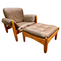 Sergio Rodrigues 'Sheriff' Lounge Chair with Ottoman