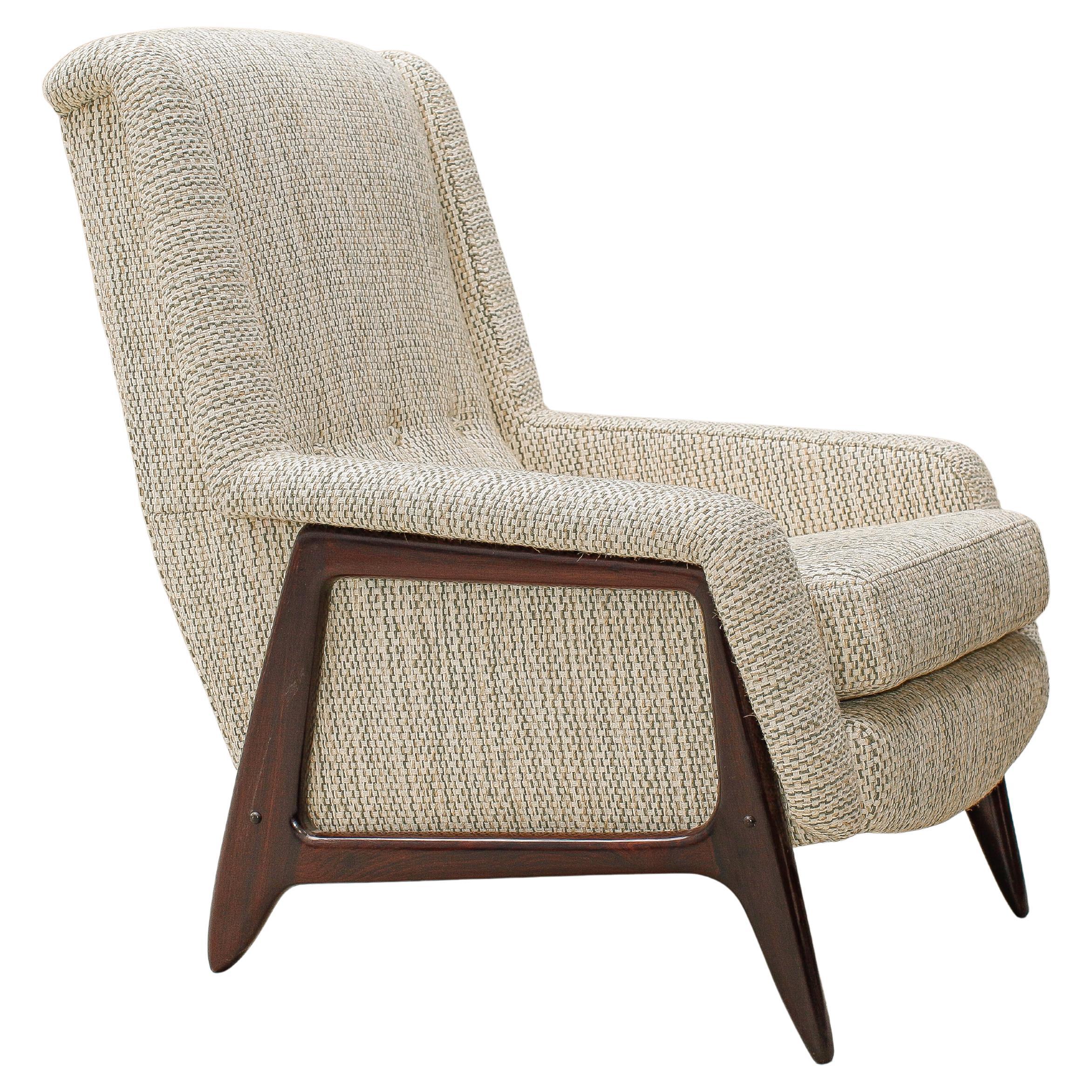 Sergio Rodrigues - Taba - Stella armchair in solid rosewood jacaranda 1956 For Sale