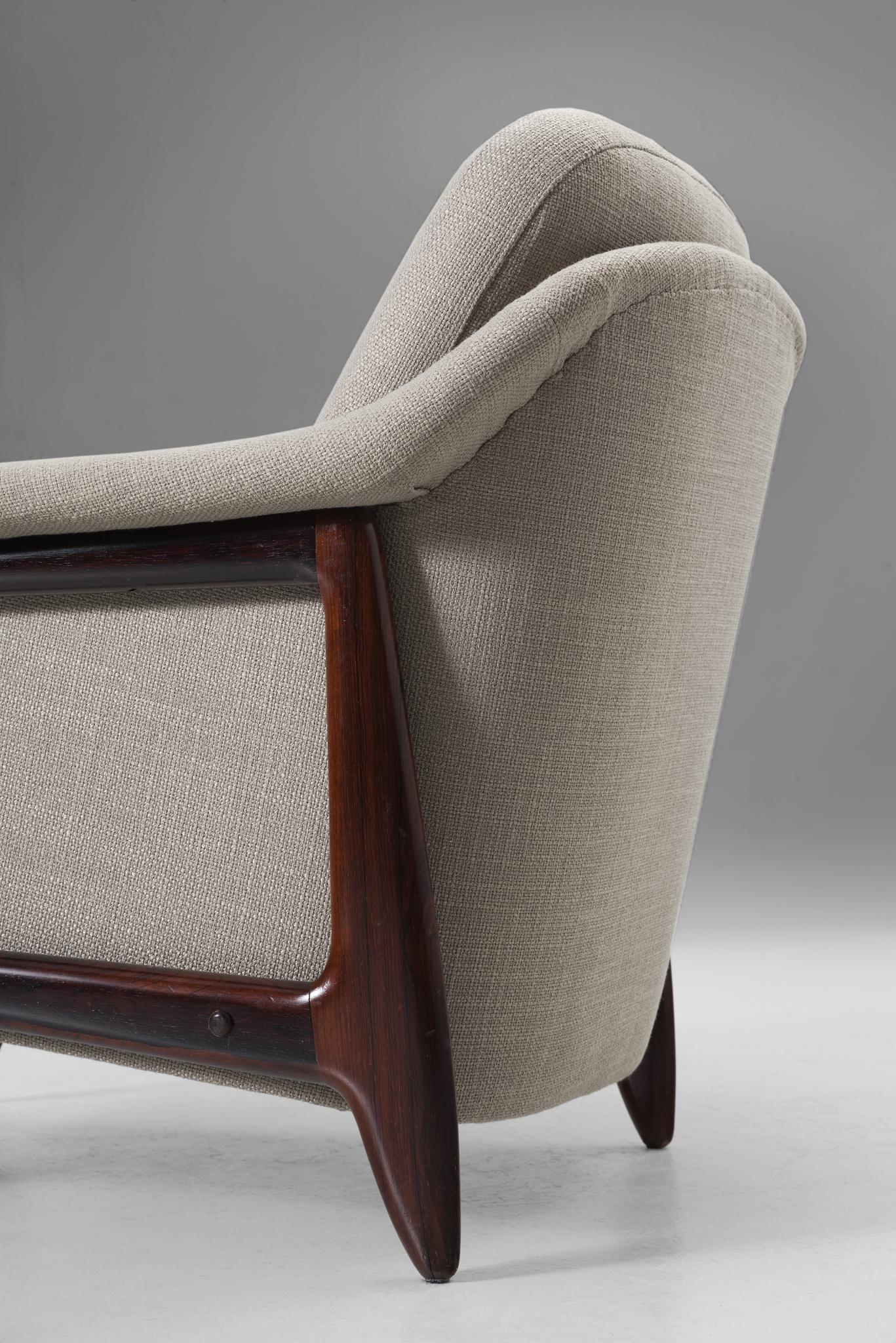 Brazilian Sergio Rodrigues Customizable 'Stella' Lounge Chair in Rosewood