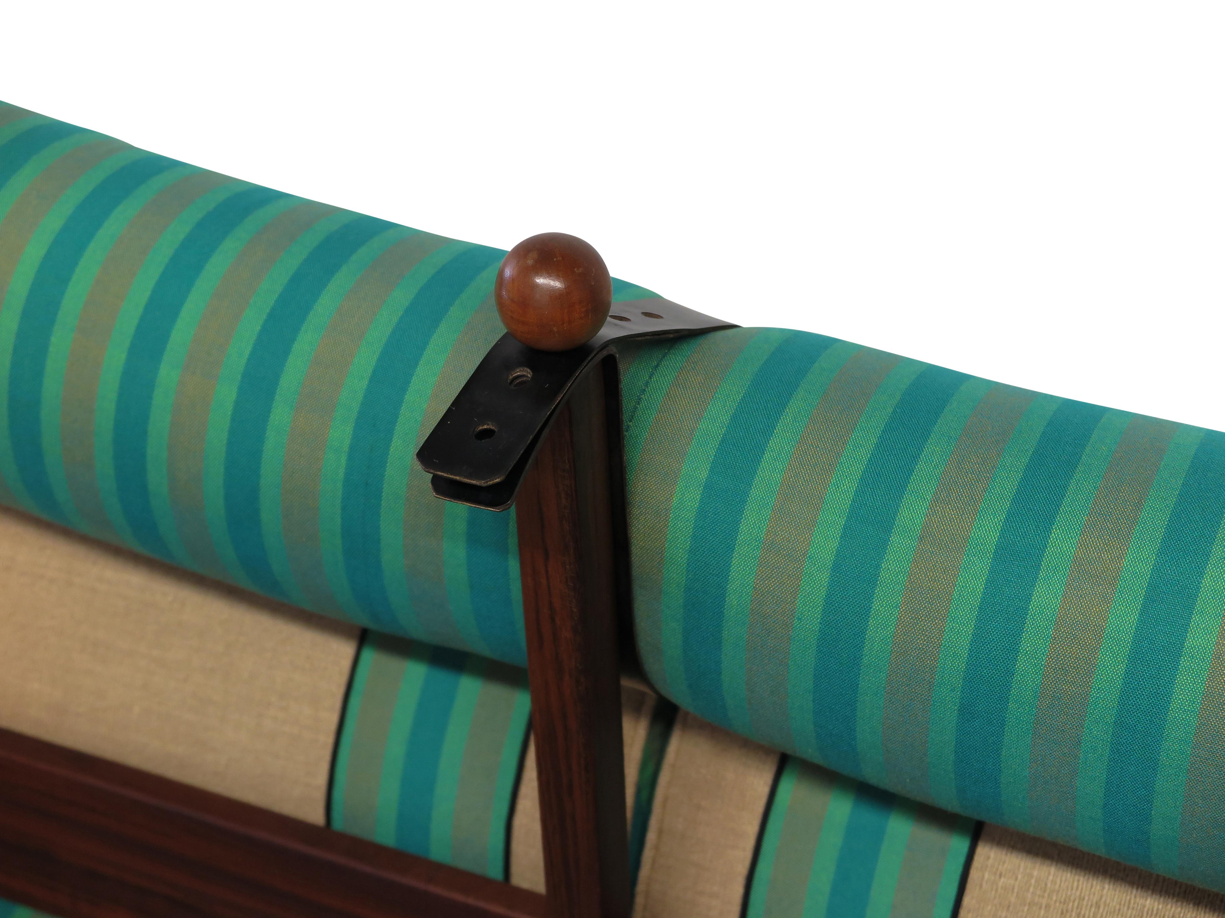 Sergio Rodrigues Tonico Sofa -SF Fall Show, upholstery by David Kleinberg For Sale 2