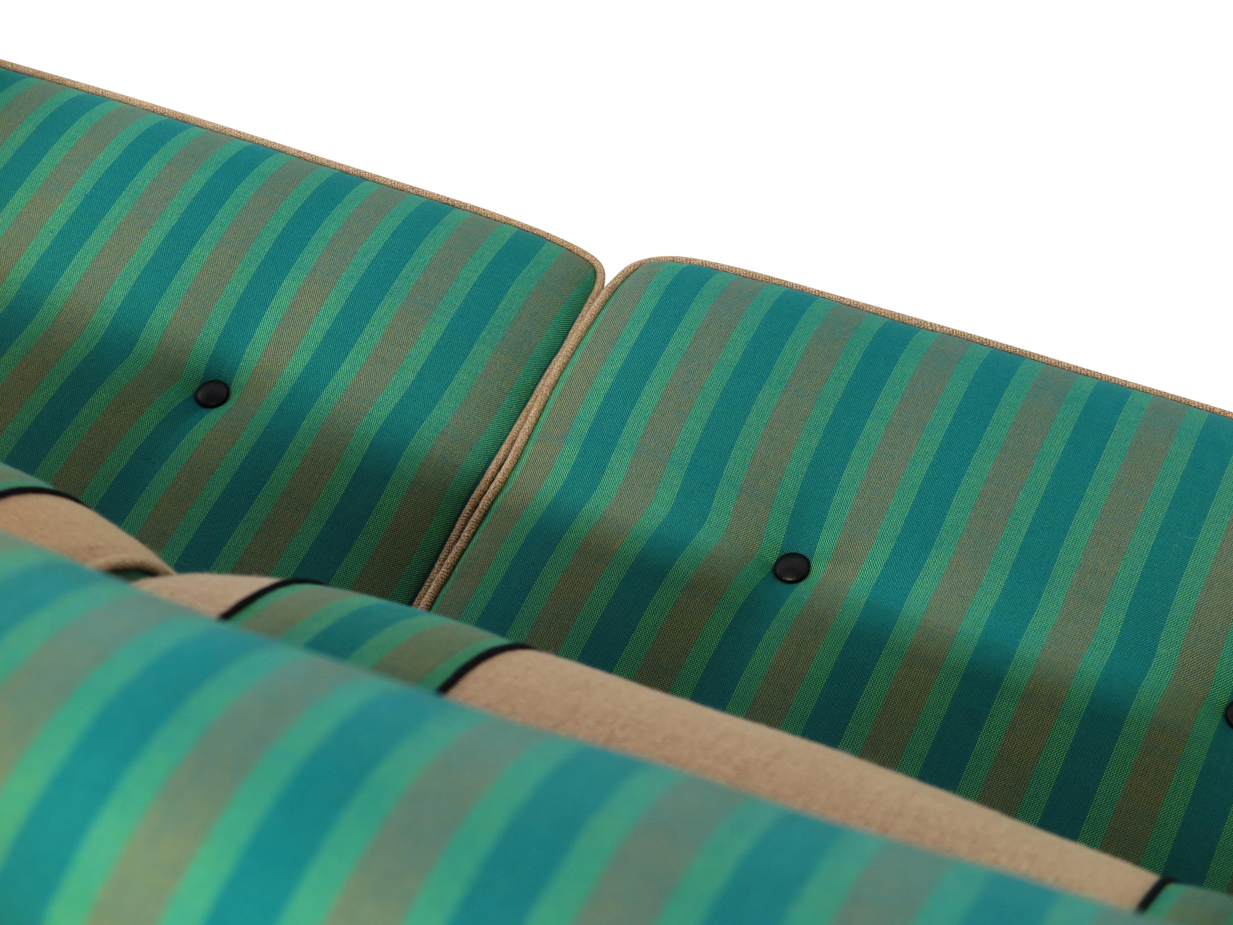 Sergio Rodrigues Tonico Sofa -SF Fall Show, upholstery by David Kleinberg For Sale 3
