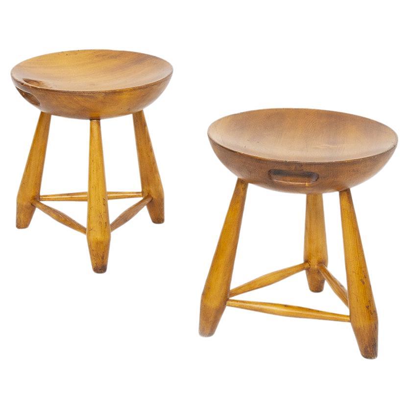 Sergio Rodrigues Very Rare "Mocho" Stools in Pine