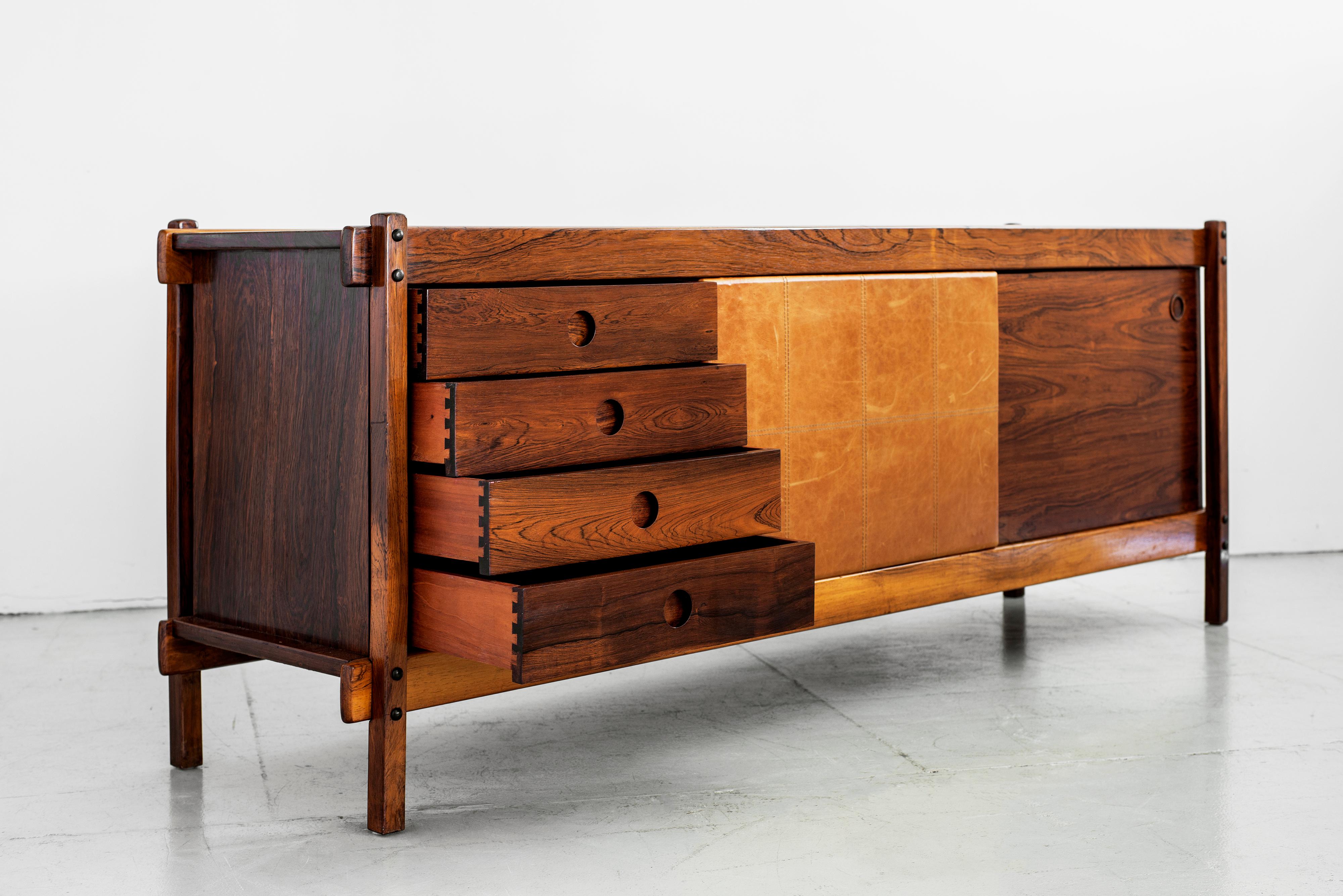 Sergio Rodriguez Rosewood Sideboard In Good Condition In Beverly Hills, CA