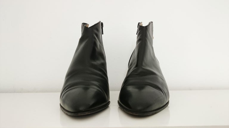Sergio Rossi Ankle Boots Black Leather with Zipper. Great conditions ...