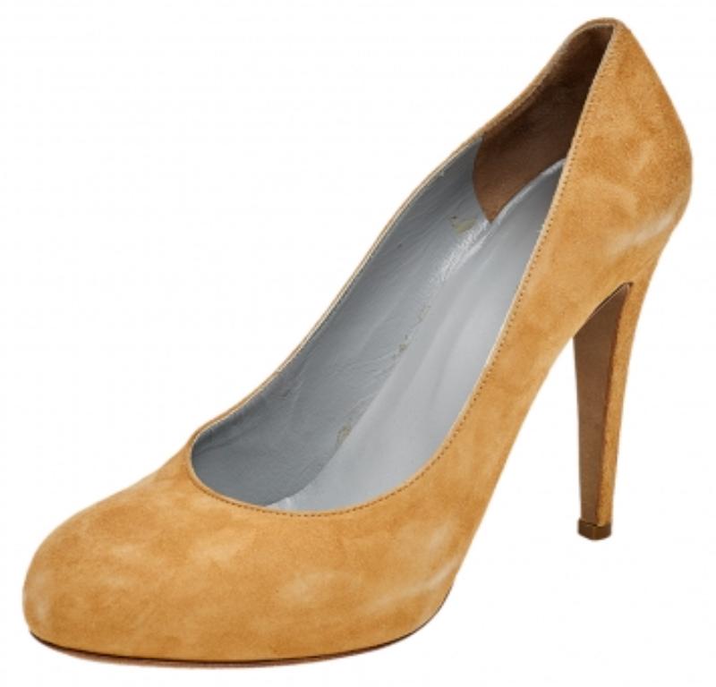 Sergio Rossi Pumps in pelle scamosciata beige misura 40,5 in vendita 2