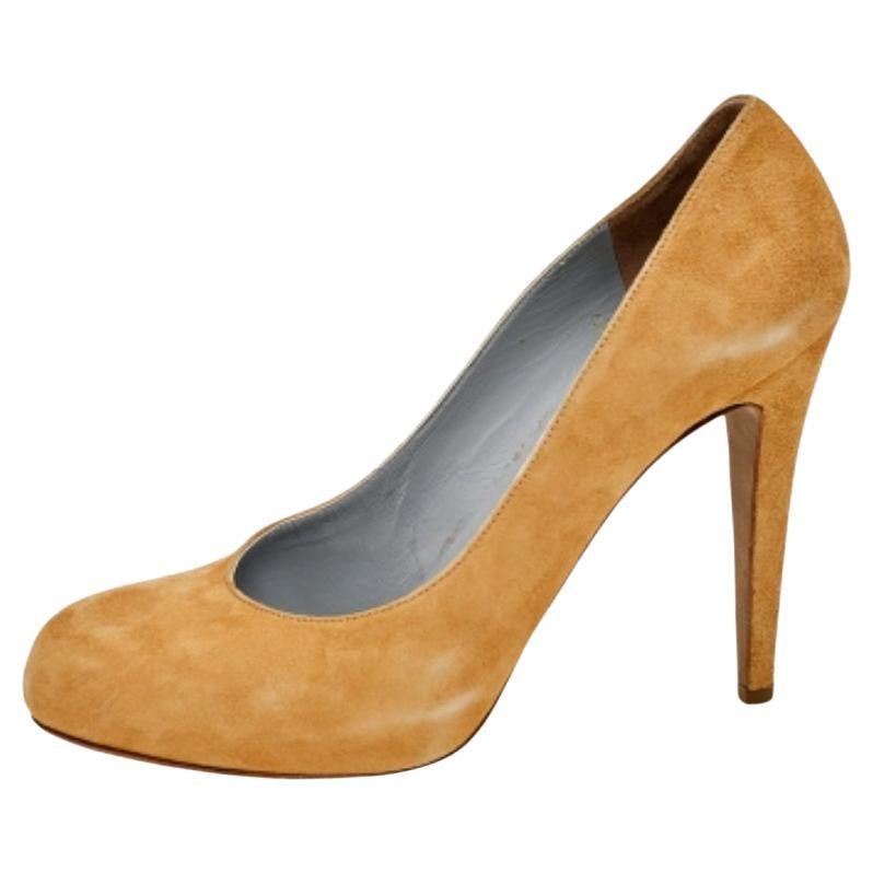 Sergio Rossi Pumps in pelle scamosciata beige misura 40,5 in vendita