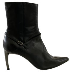 Sergio Rossi Black Boots High Heel 90s