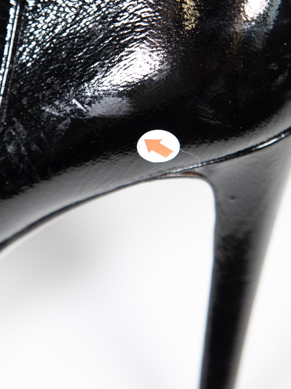 Sergio Rossi Botines de tacón negros de charol talla IT 39.5 en venta 3