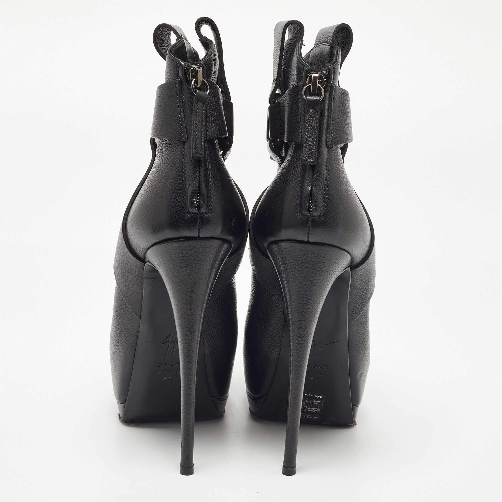 Sergio Rossi - Bottines en cuir noir - Taille 39.5 Pour femmes en vente