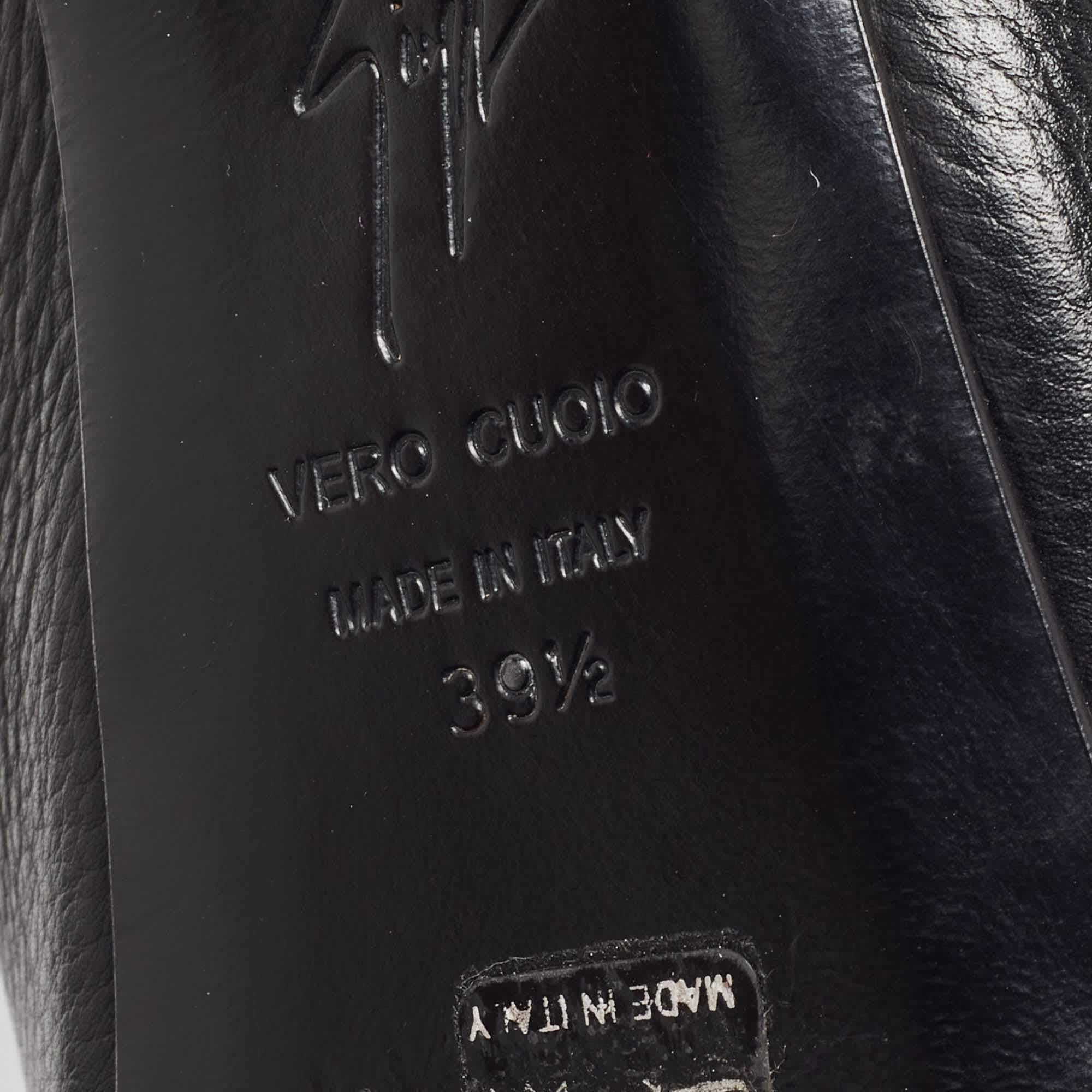 Sergio Rossi - Bottines en cuir noir - Taille 39.5 en vente 3