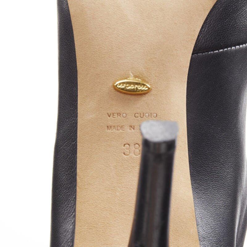 SERGIO ROSSI botas de piel negra con punta y tacón EU38 en venta 6
