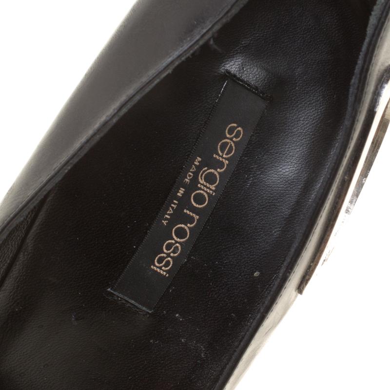 Sergio Rossi Black Leather Pointed Toe Pumps Size 40 1