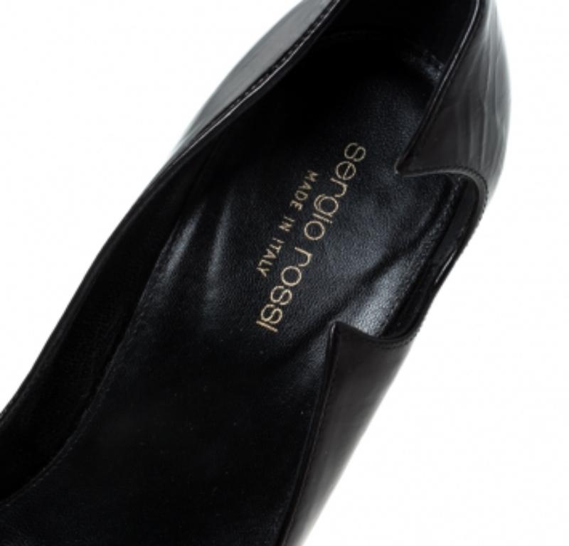 Donna Sergio Rossi Pumps Marissa in vernice nera taglia 39 in vendita