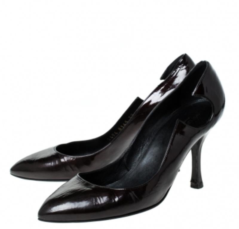 Sergio Rossi Pumps Marissa in vernice nera taglia 39 in vendita 2