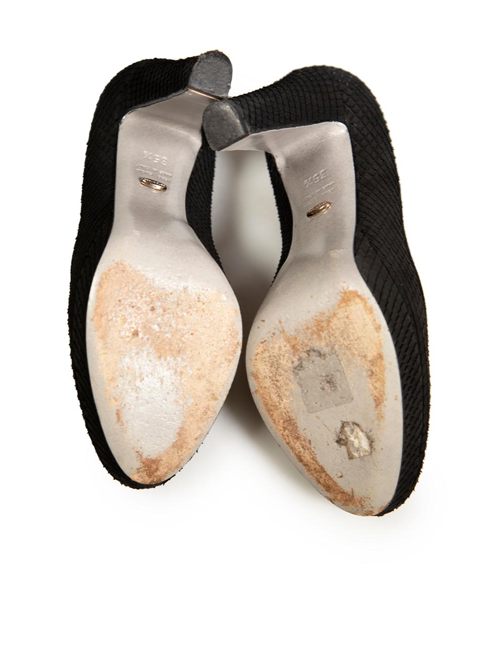 Sergio Rossi Pumps in pelle di serpente nera misura IT 35,5 In condizioni buone in vendita a London, GB