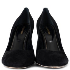 SERGIO ROSSI black suede MADAME 90 Pumps Shoes 41.5