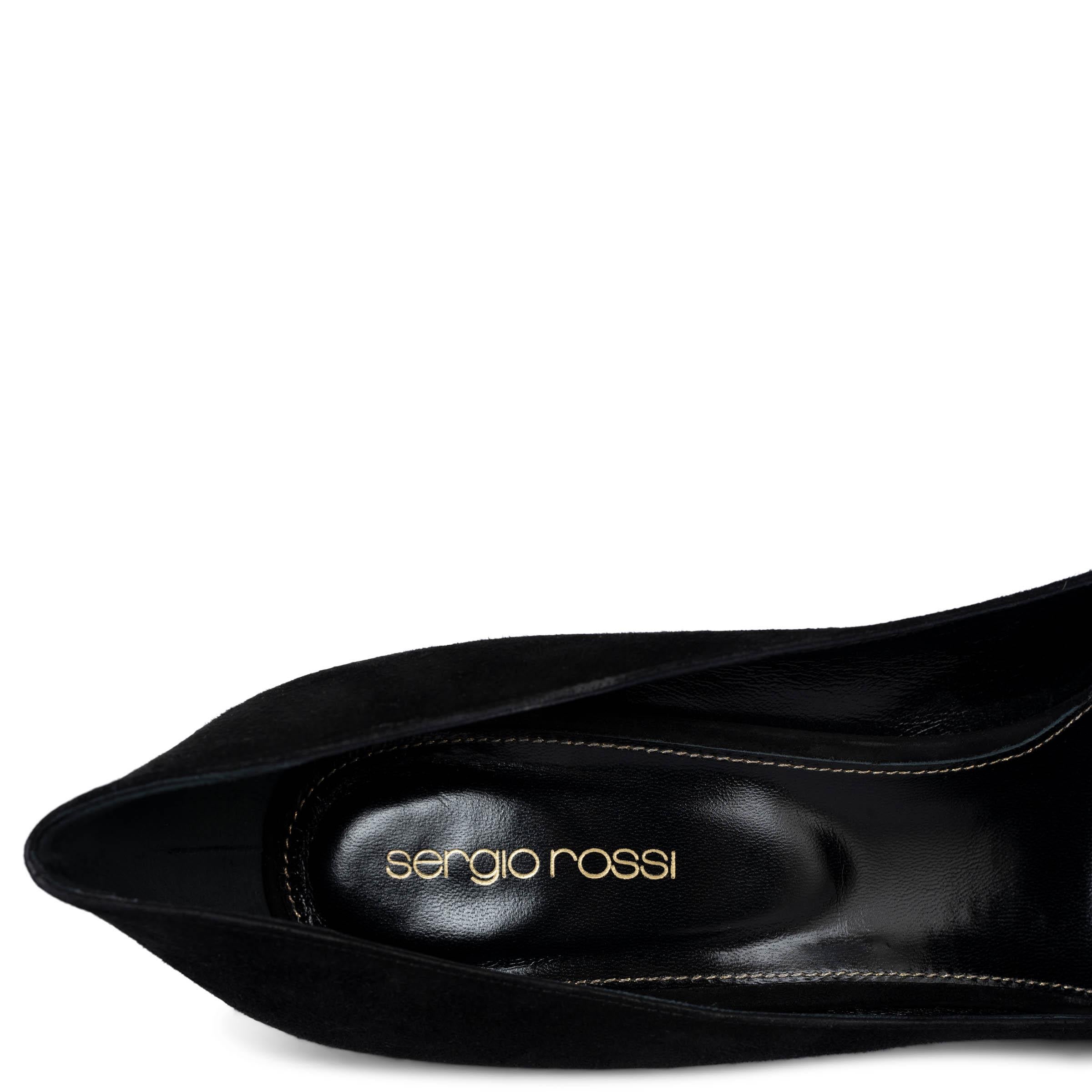 SERGIO ROSSI ante negro MADAME 90 Bombas Zapatos 41.5 en venta 1