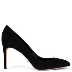 SERGIO ROSSI daim noir MADAME 90 Chaussures à talons 41,5