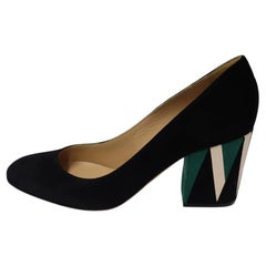 Sergio Rossi Black Suede Pumps Size EU 38