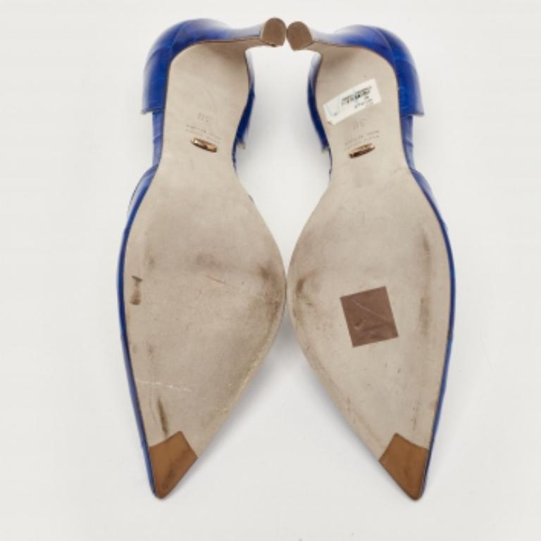 Sergio Rossi Escarpins D'orsay Bleu Eel Taille 38 Pour femmes en vente