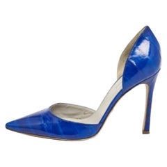Sergio Rossi Escarpins D'orsay Bleu Eel Taille 38