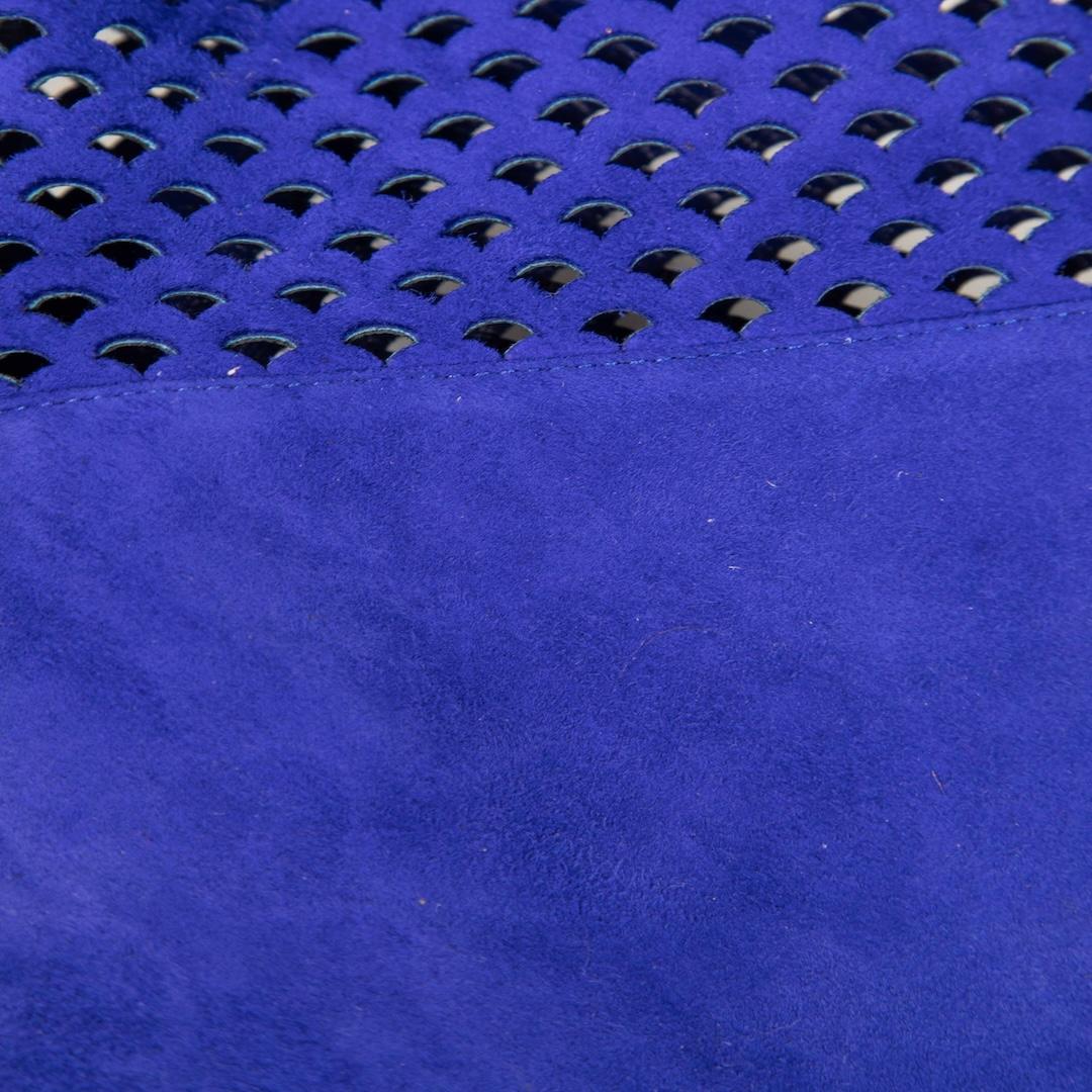 Sergio Rossi - Bottines à découpes en daim bleu, taille IT 38 Pour femmes en vente