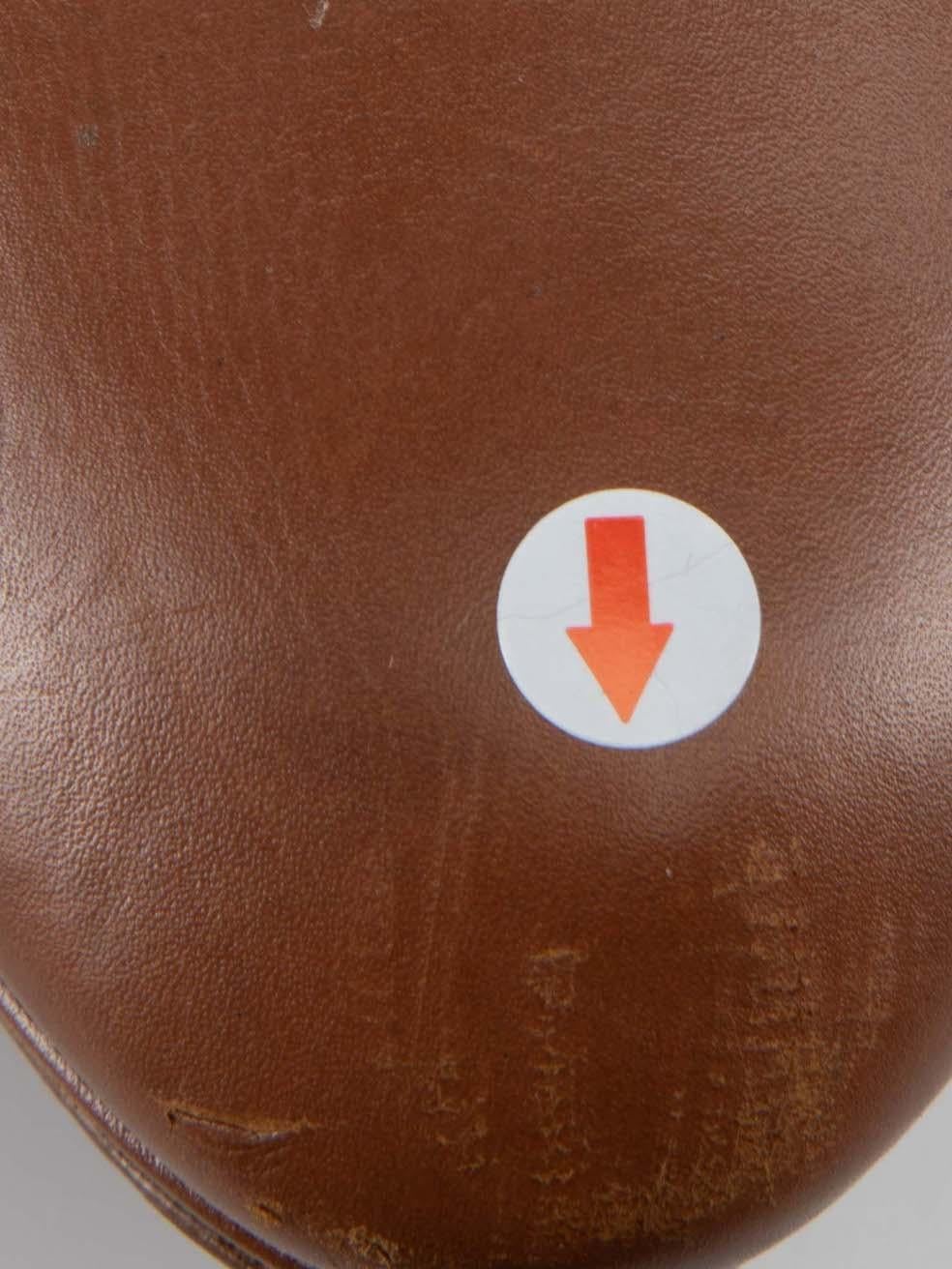 Sergio Rossi Brown Leather Slip On Pumps Size IT 38 For Sale 2