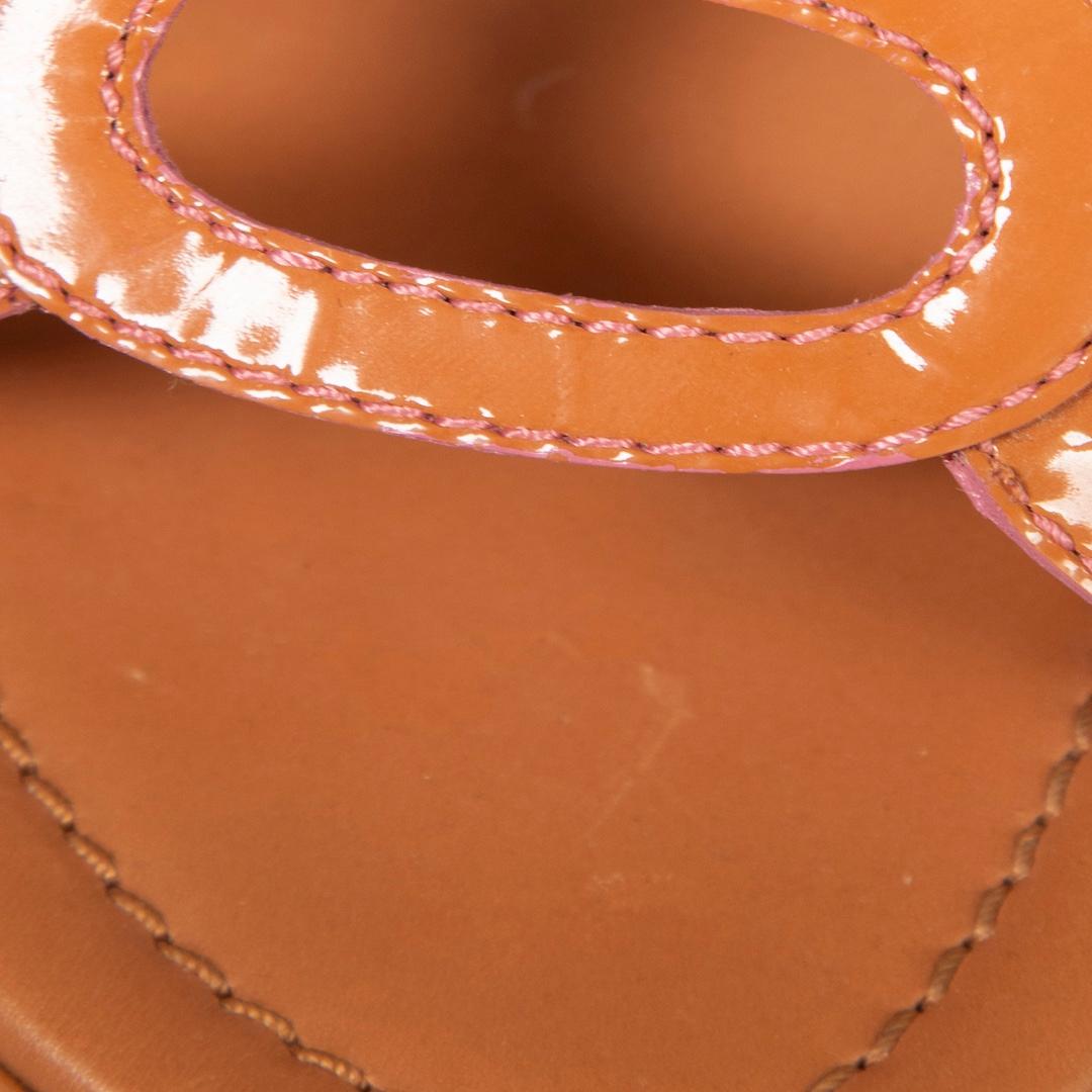 De las mujeres Sergio Rossi Sandalias de plataforma de charol marrón talla IT 38.5 en venta