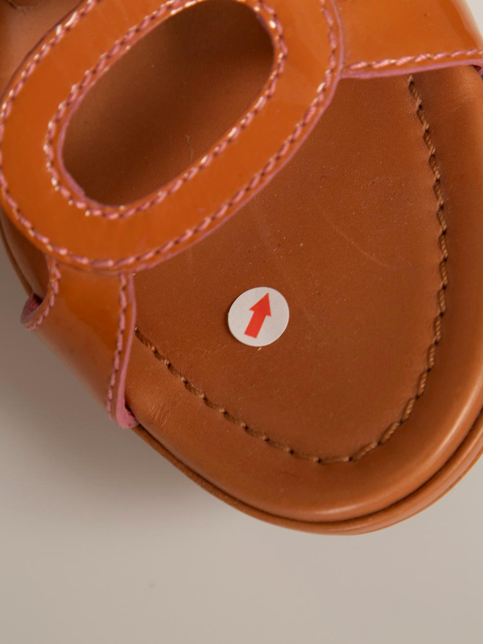 Sergio Rossi Sandalias de plataforma de charol marrón talla IT 38.5 en venta 2