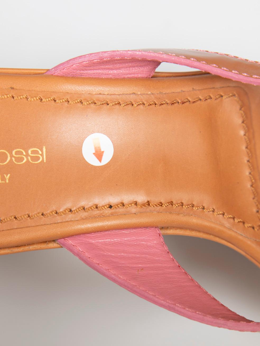 Sergio Rossi Sandalias de plataforma de charol marrón talla IT 38.5 en venta 4