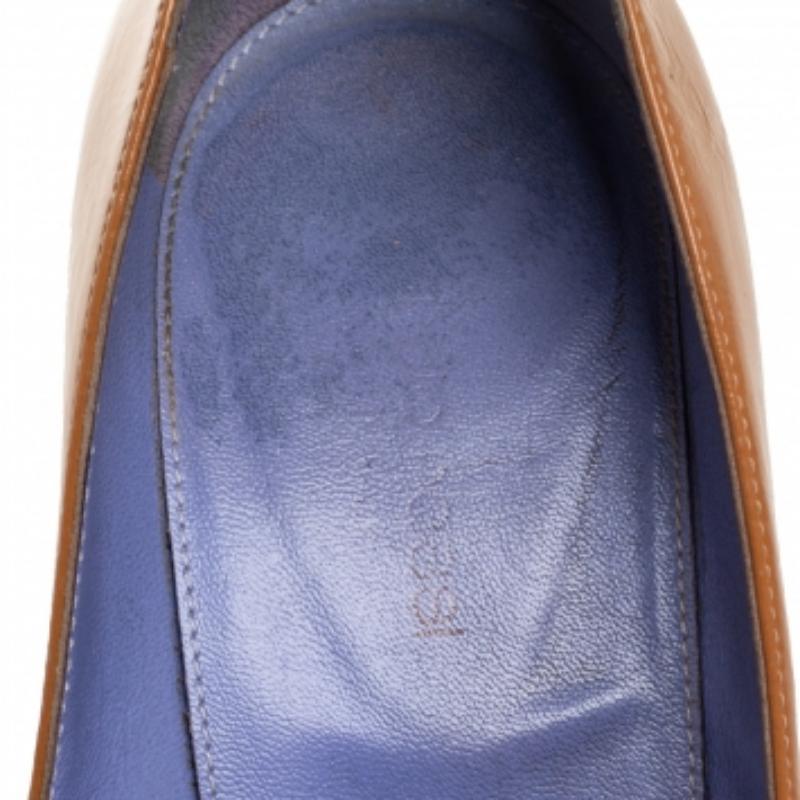 Donna Sergio Rossi - Décolleté in pelle marrone con punta tonda - misura 38,5 in vendita