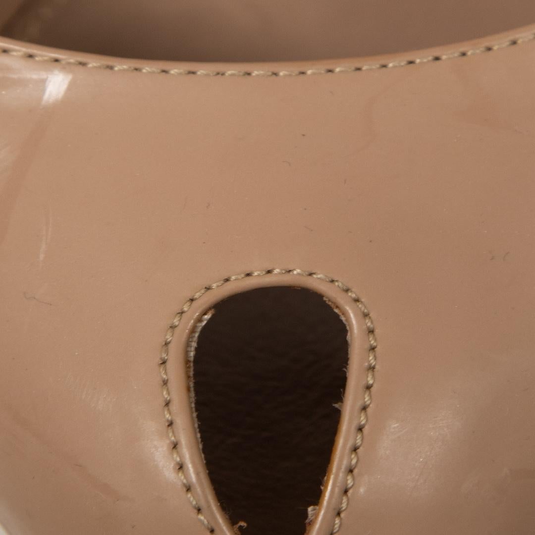 Sergio Rossi Braun Peep Toe Leder Heels Größe IT 36 im Angebot 1