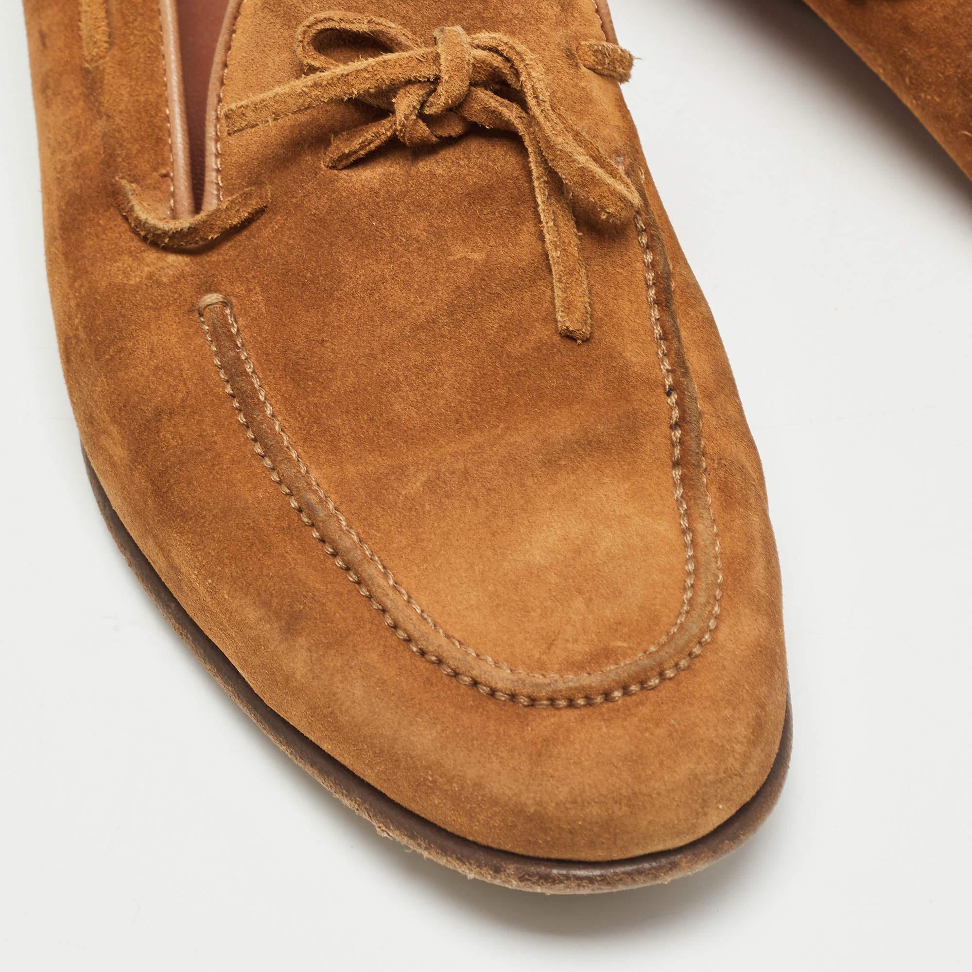 Sergio Rossi Brown Wildleder Loafers Größe 37.5 im Angebot 2