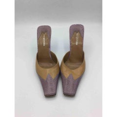 Sergio Rossi Camel Leather Sandals in Multicolor