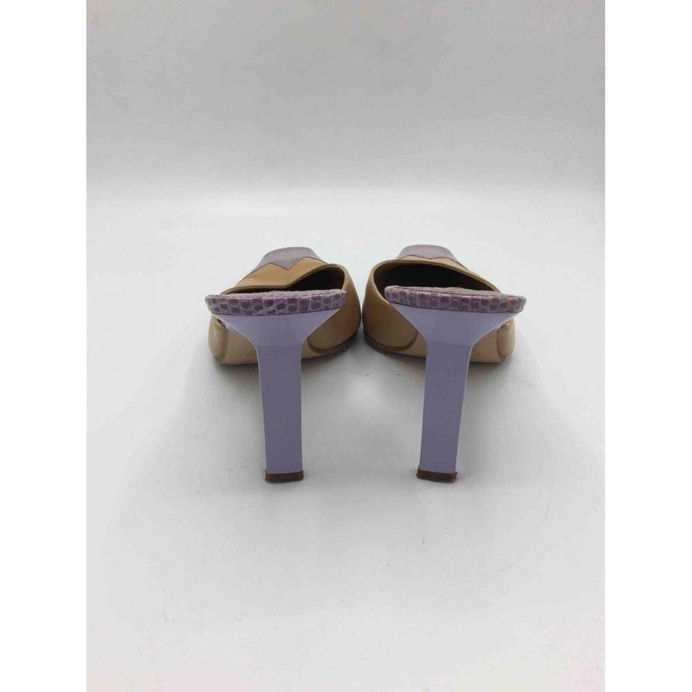 Brown Sergio Rossi Camel Leather Sandals in Multicolor