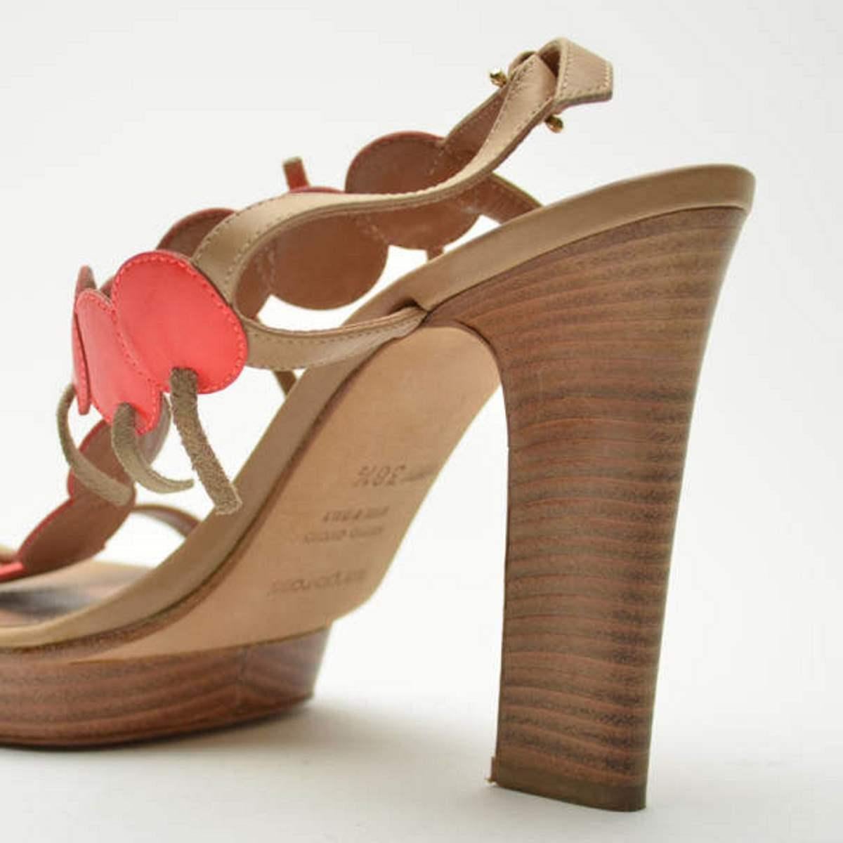 Sergio Rossi Cherry Platform Sandals Size 38.5 For Sale 1