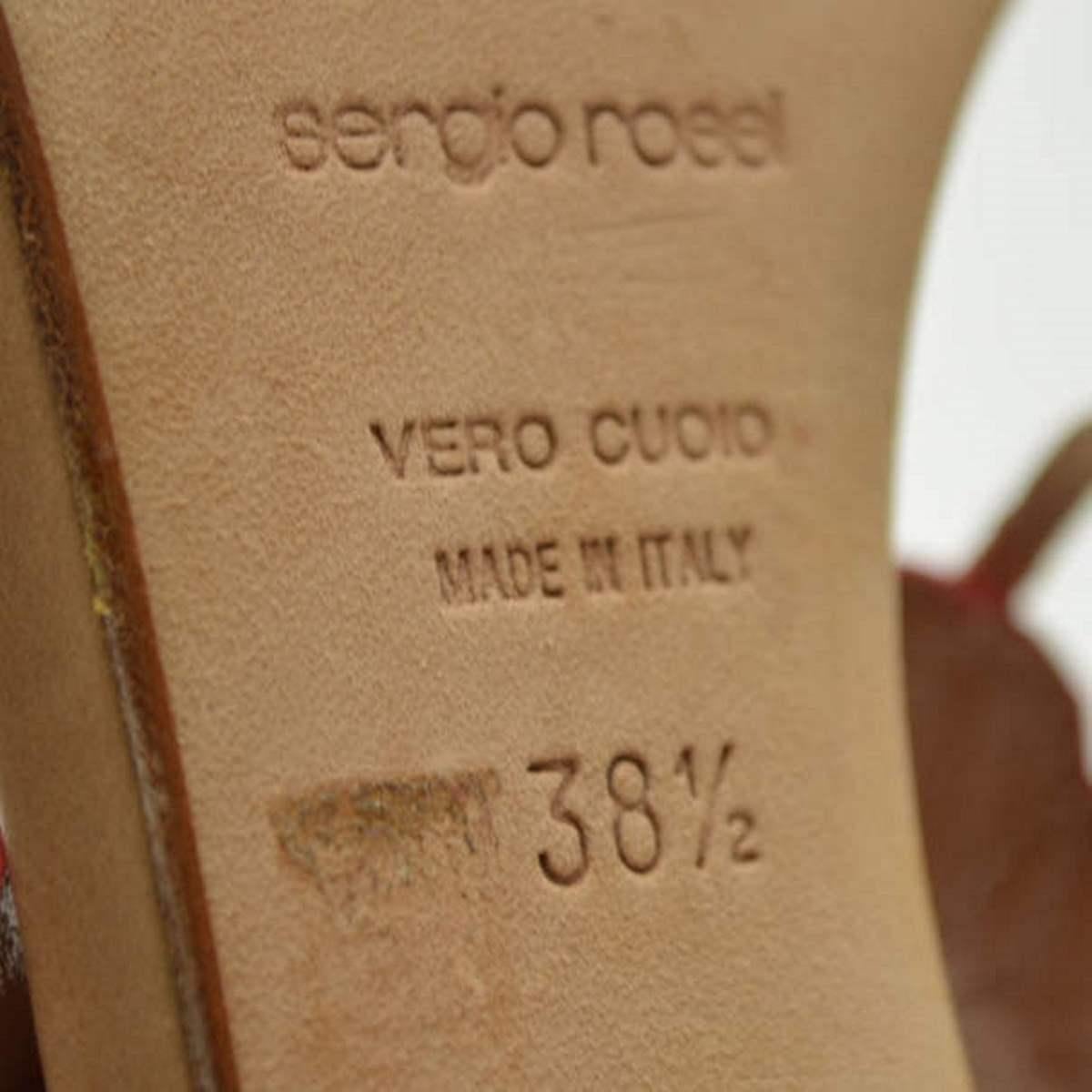 Sergio Rossi Cherry Platform Sandals Size 38.5 For Sale 2