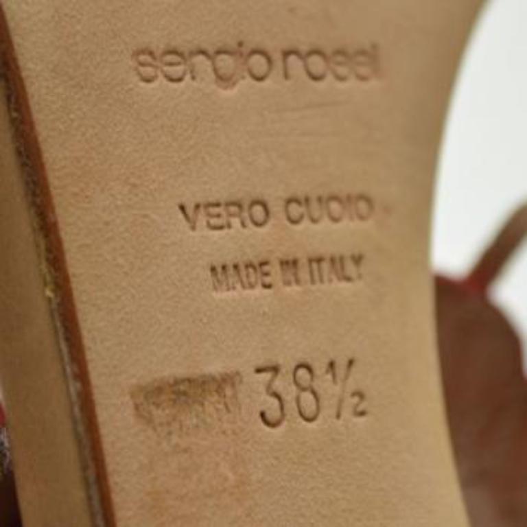 Sergio Rossi Sandalias Plataforma Cereza Talla 38.5 en venta 2