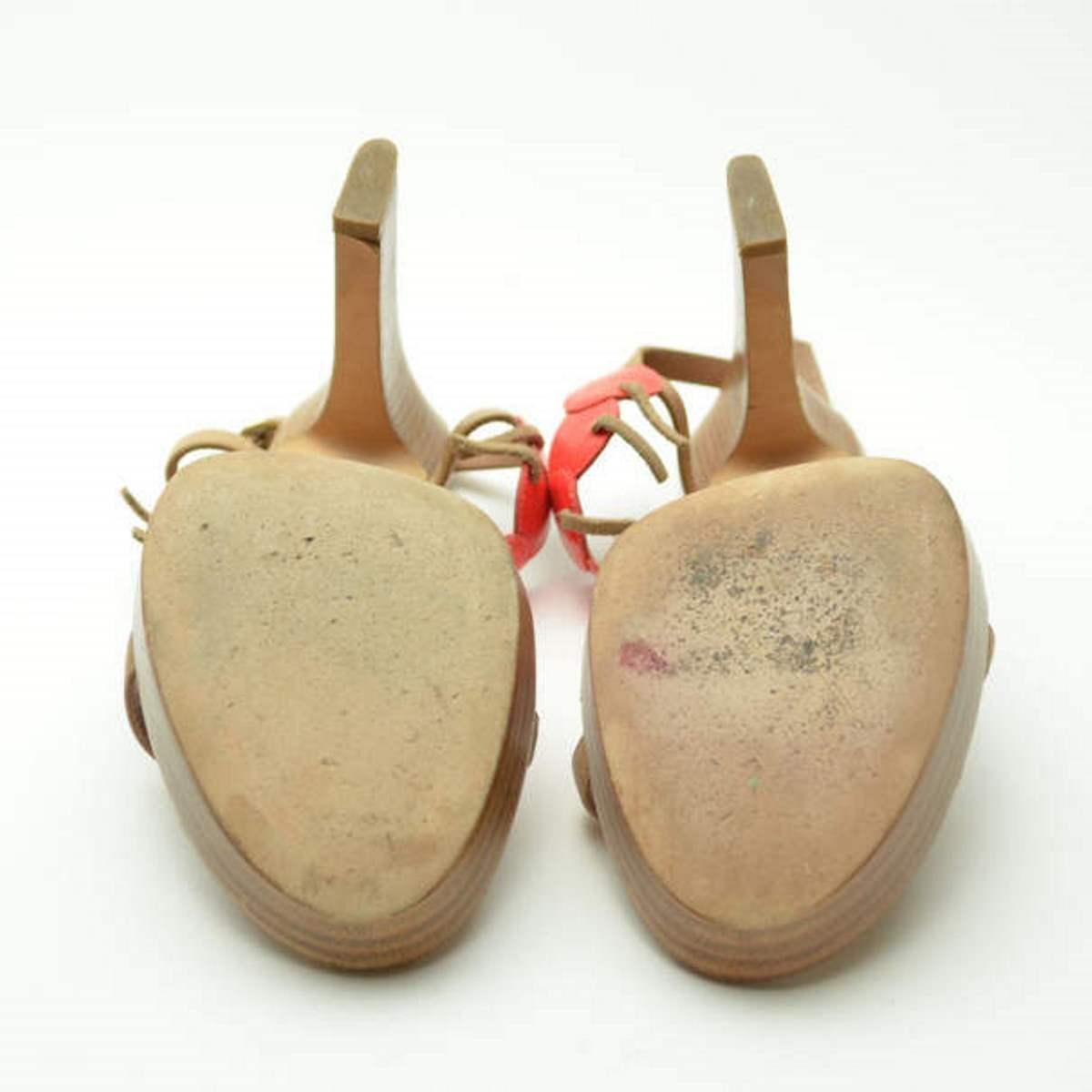 Sergio Rossi Cherry Platform Sandals Size 38.5 For Sale 3