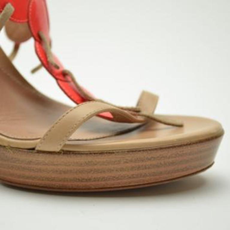 Sergio Rossi Sandalias Plataforma Cereza Talla 38.5 en venta 3