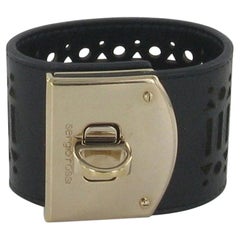 SERGIO ROSSI Polsino in pelle nera